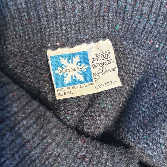 Norsewear 100% Wool Sweater Men XL Blue New Zealand Jumper Pullover Knitwear - Picture 3 of 11